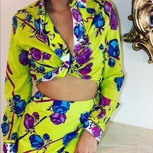 Vintage Emilio Pucci 2 piece (skirt + button up)